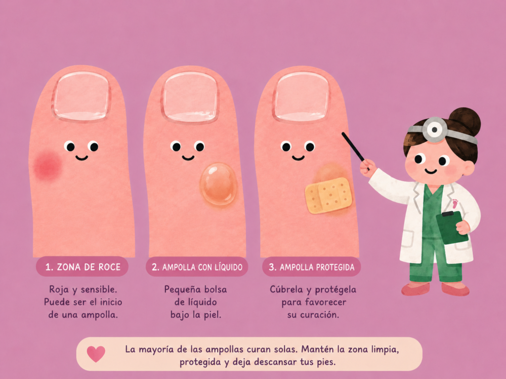 tipos de ampollas en los pies